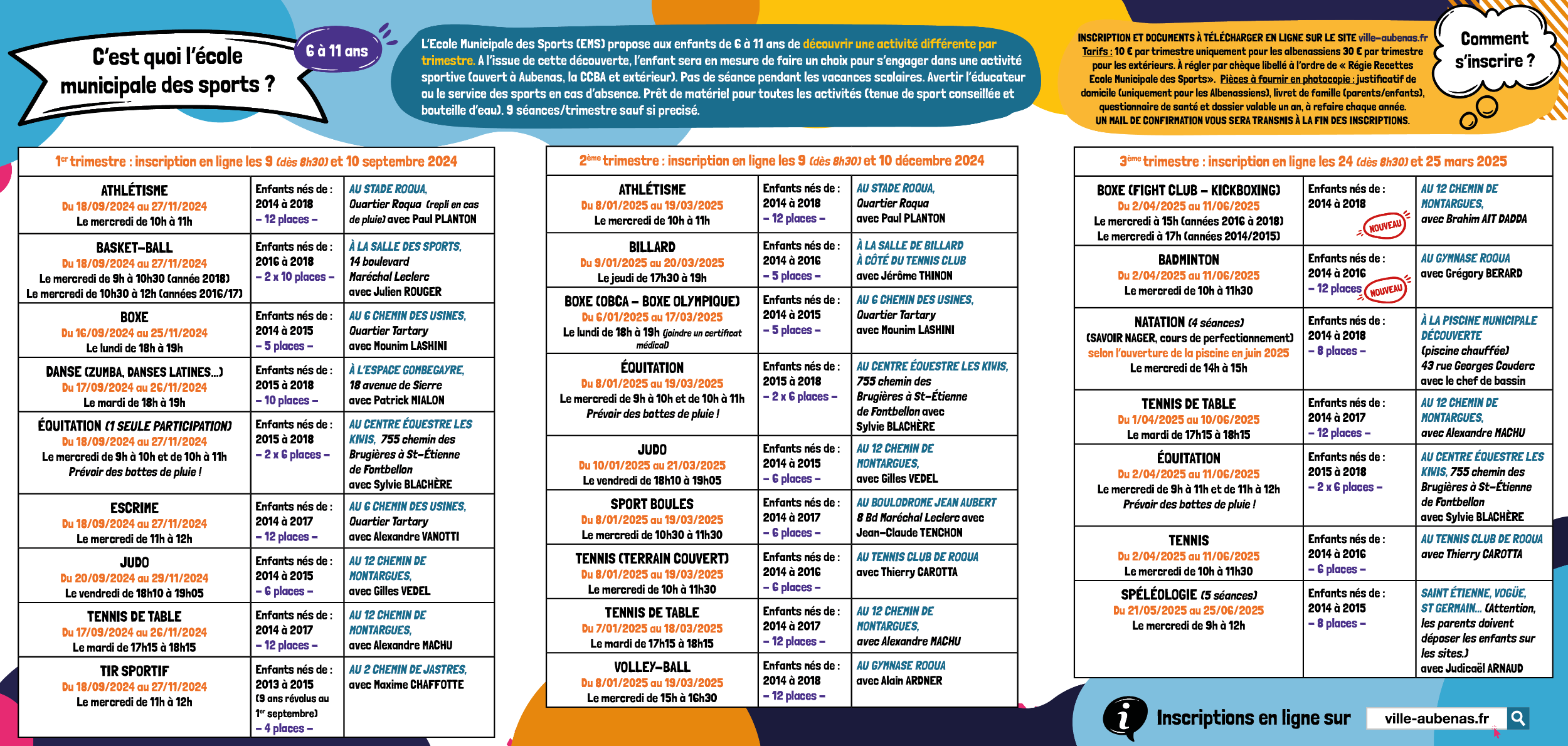 École municipale des sports 2024/2025